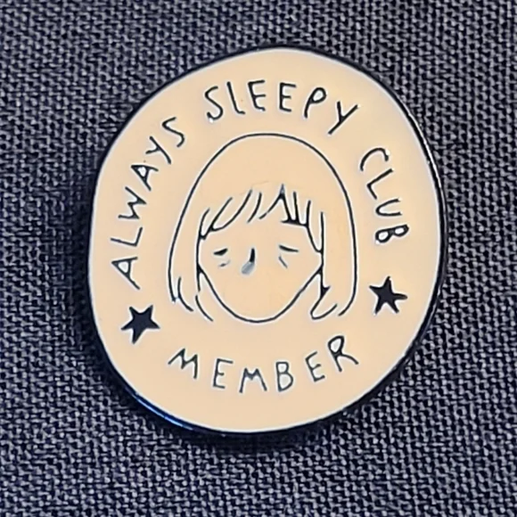 Always Sleepy Club Member Enamel Pin - Picture 7 of 7